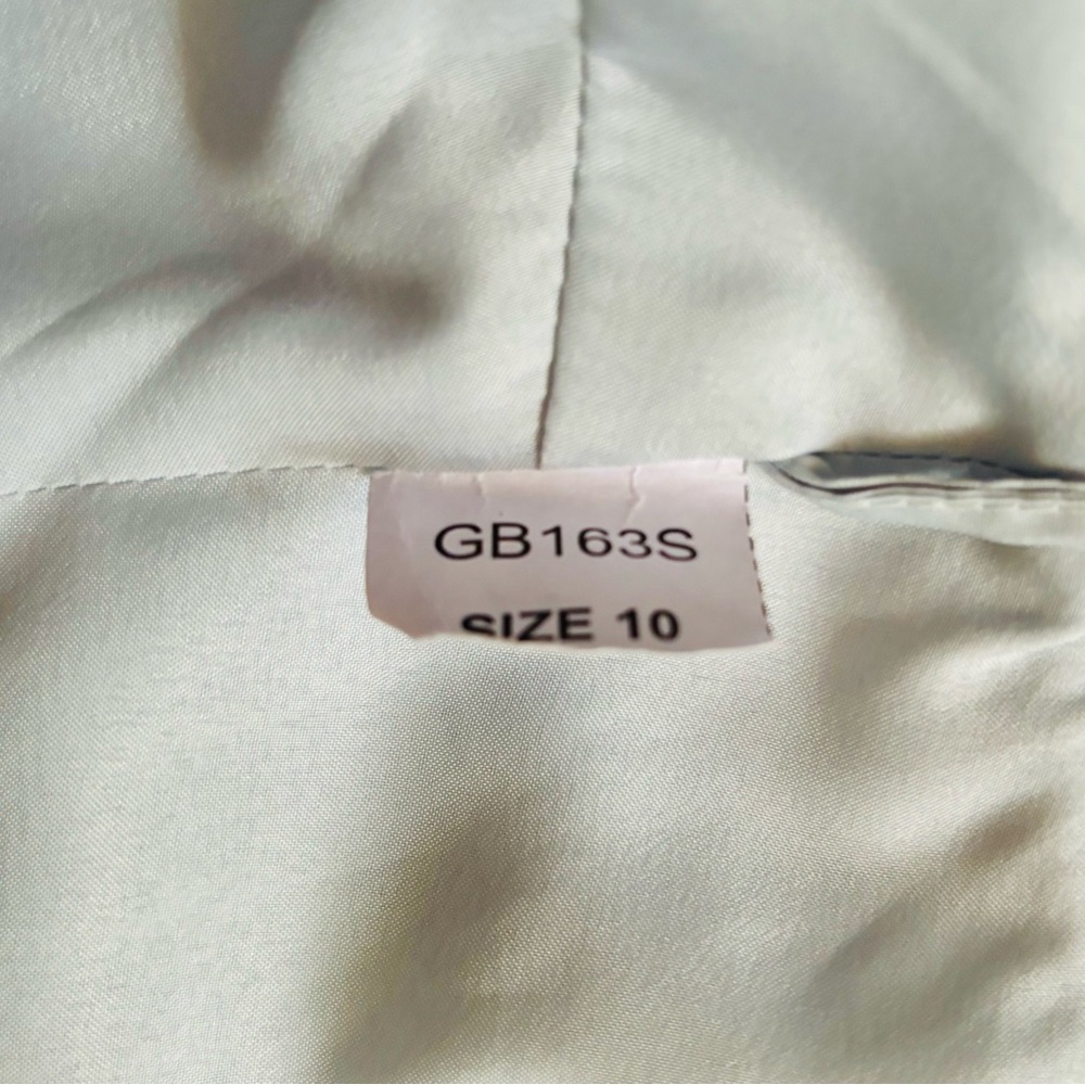 Amsale Bridesmaid Gracia Sz 10 Ice Blue Maxi Wrap Formal Dress - Picture 11 of 14